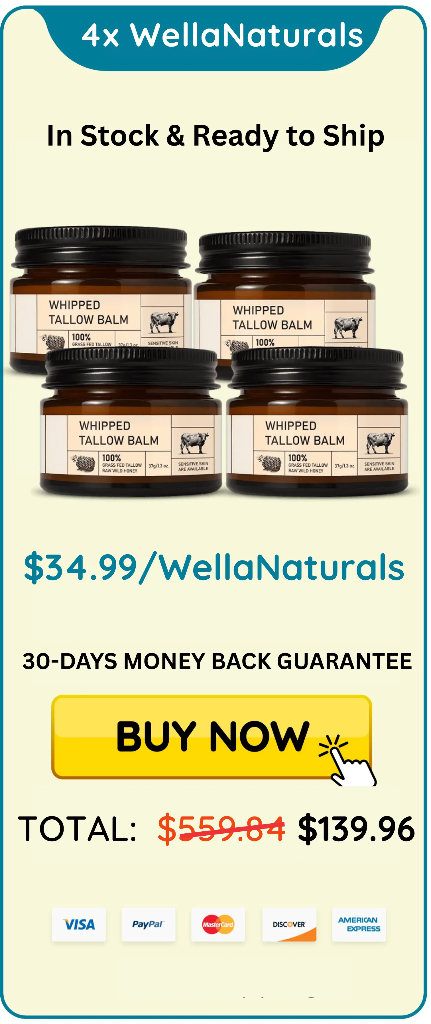 wella naturals whipped tallow balm package 4